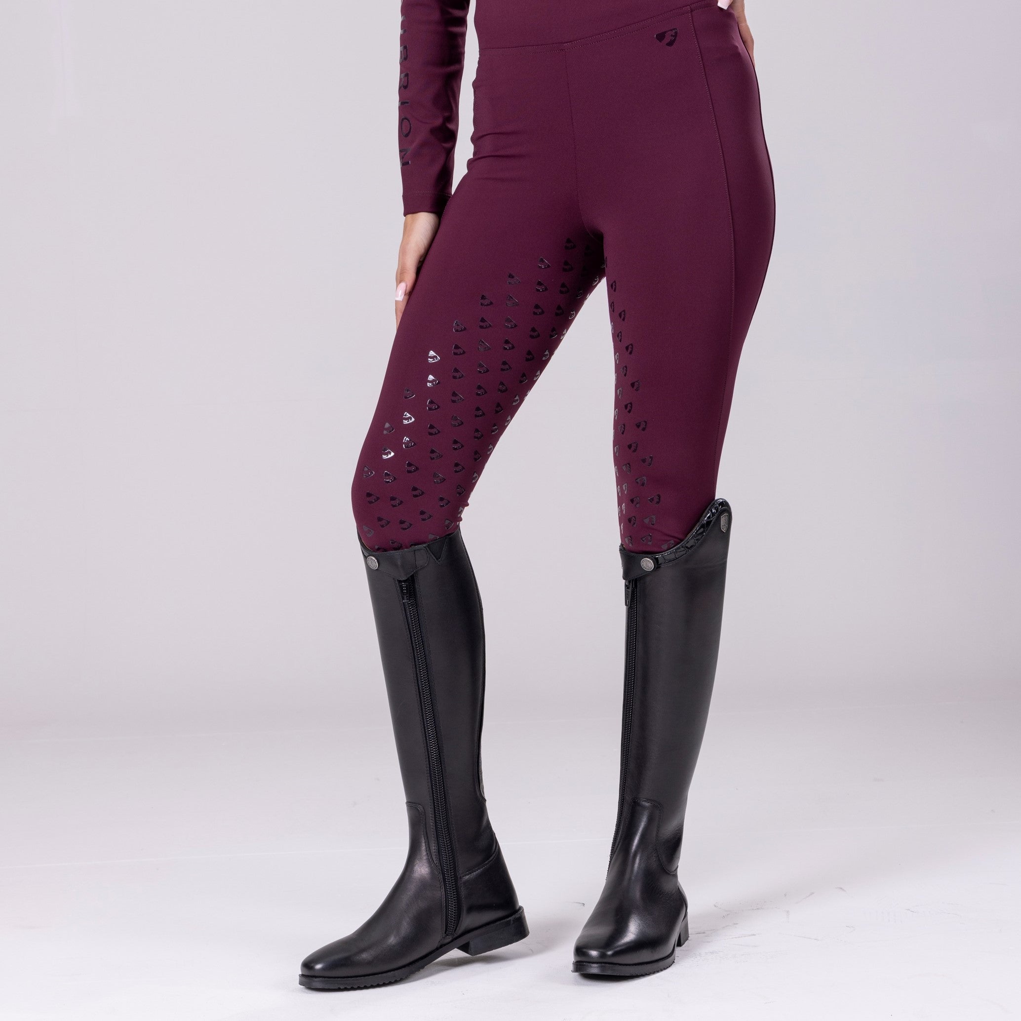 Pantaloni Equitazione Aubrion Eltar – Bianco, Tights Da Donna, Nuovi Con Etichette