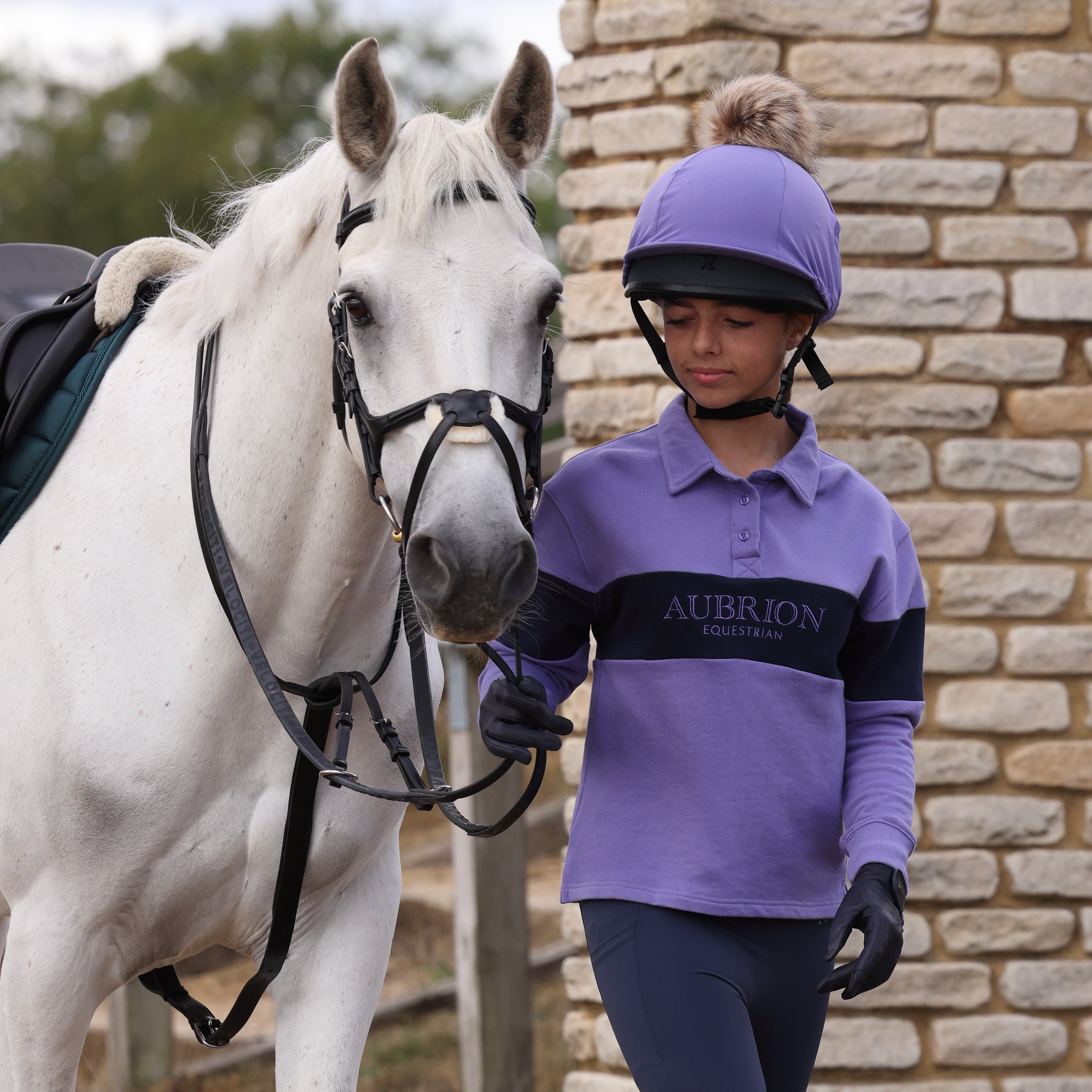 Sous-couche à Manches Courtes Aubrion Young Rider Team - Pour Sous-couche à Manches Courtes Aubrion Young Rider Team - Pour