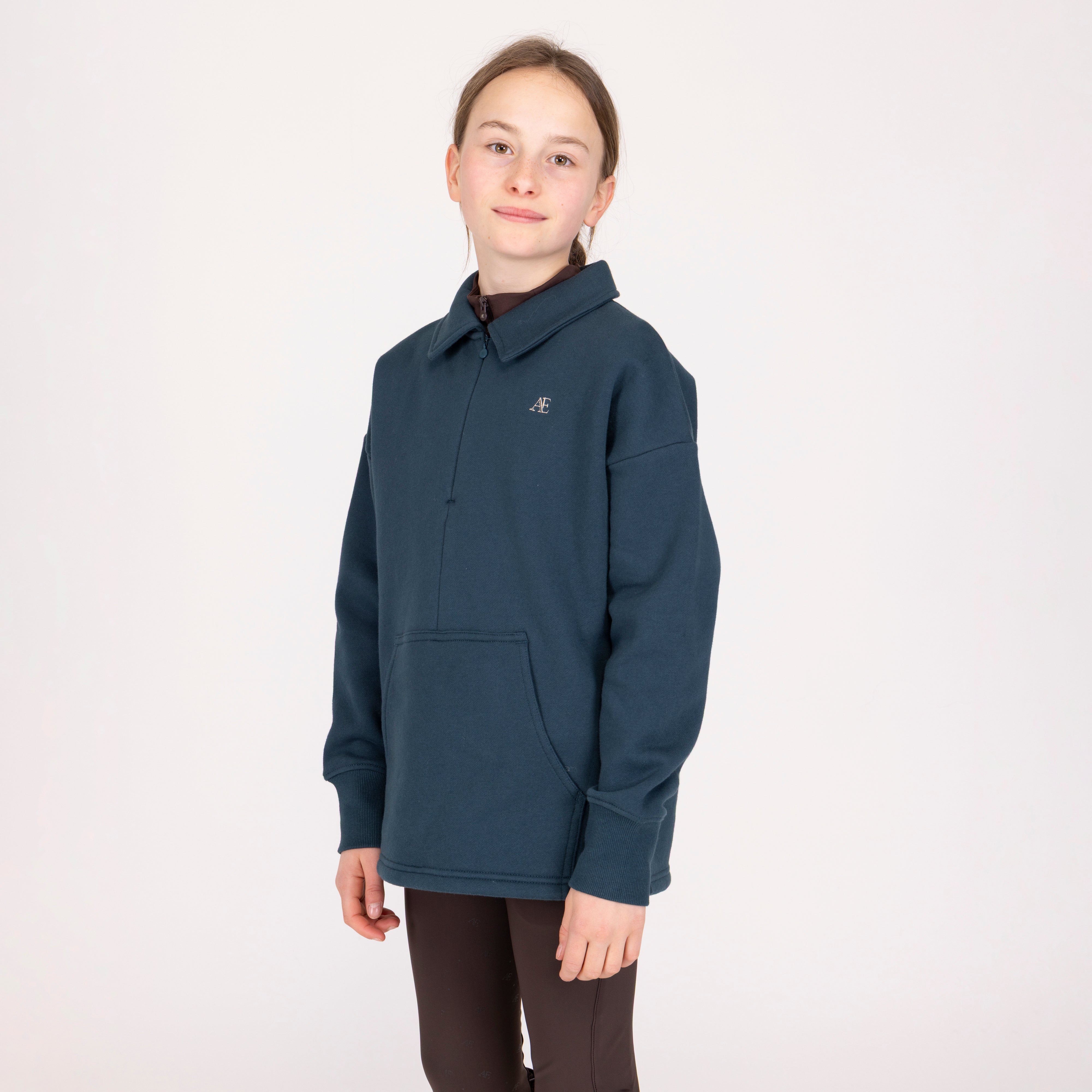 10963 - Aubrion Equestrian Quarter Zip Sweater - Young Rider