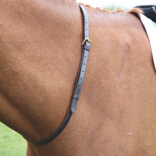 CALEE - STUDS LEATHER NECK STRAP (BLACK) / スタッズ ネック