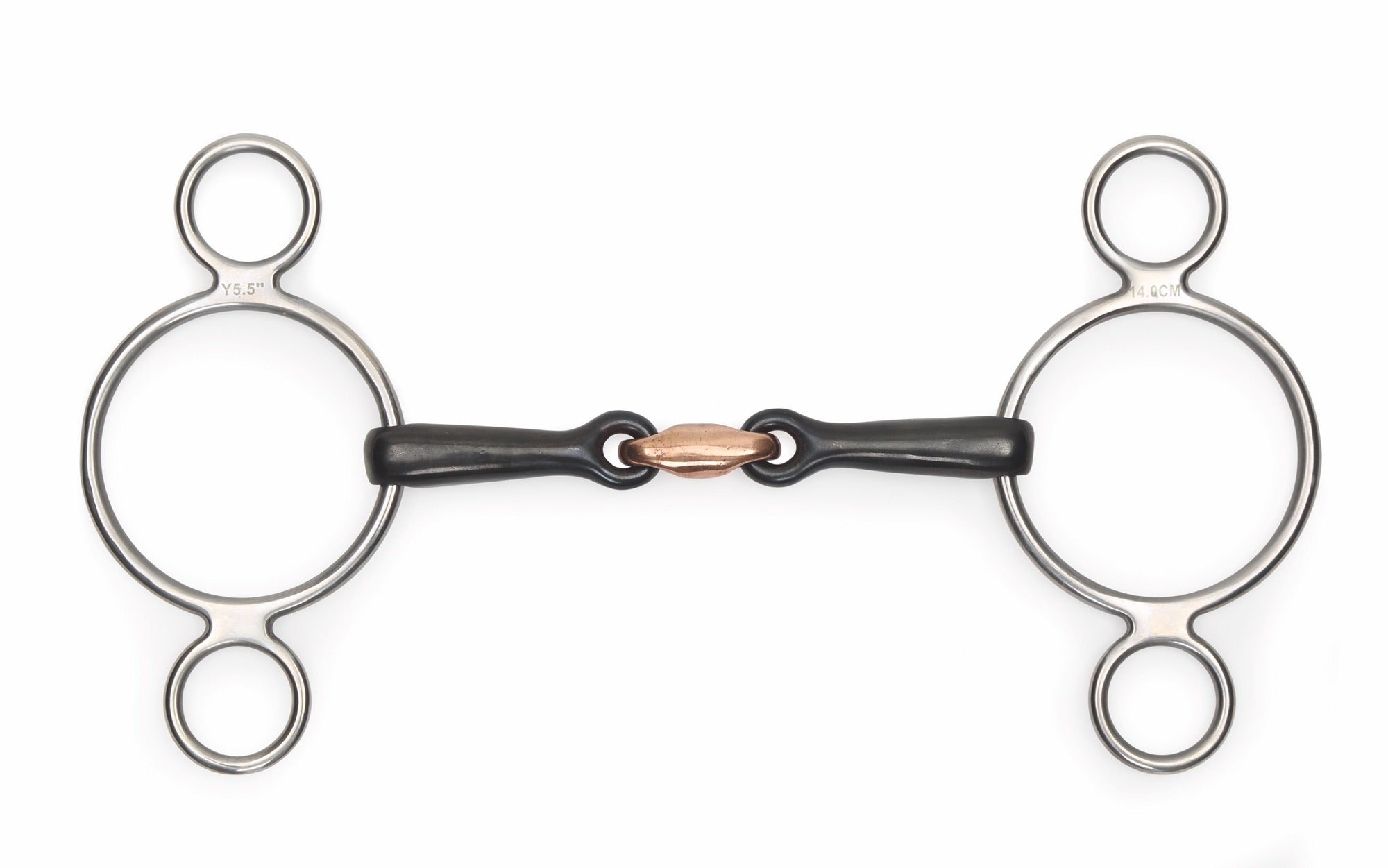 Black Sweet Iron Two Ring Gag