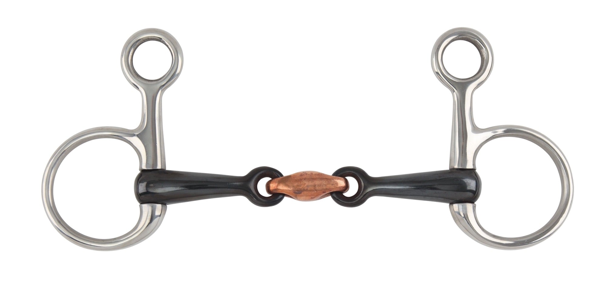 Hanging Cheek Black Sweet Iron Snaffle