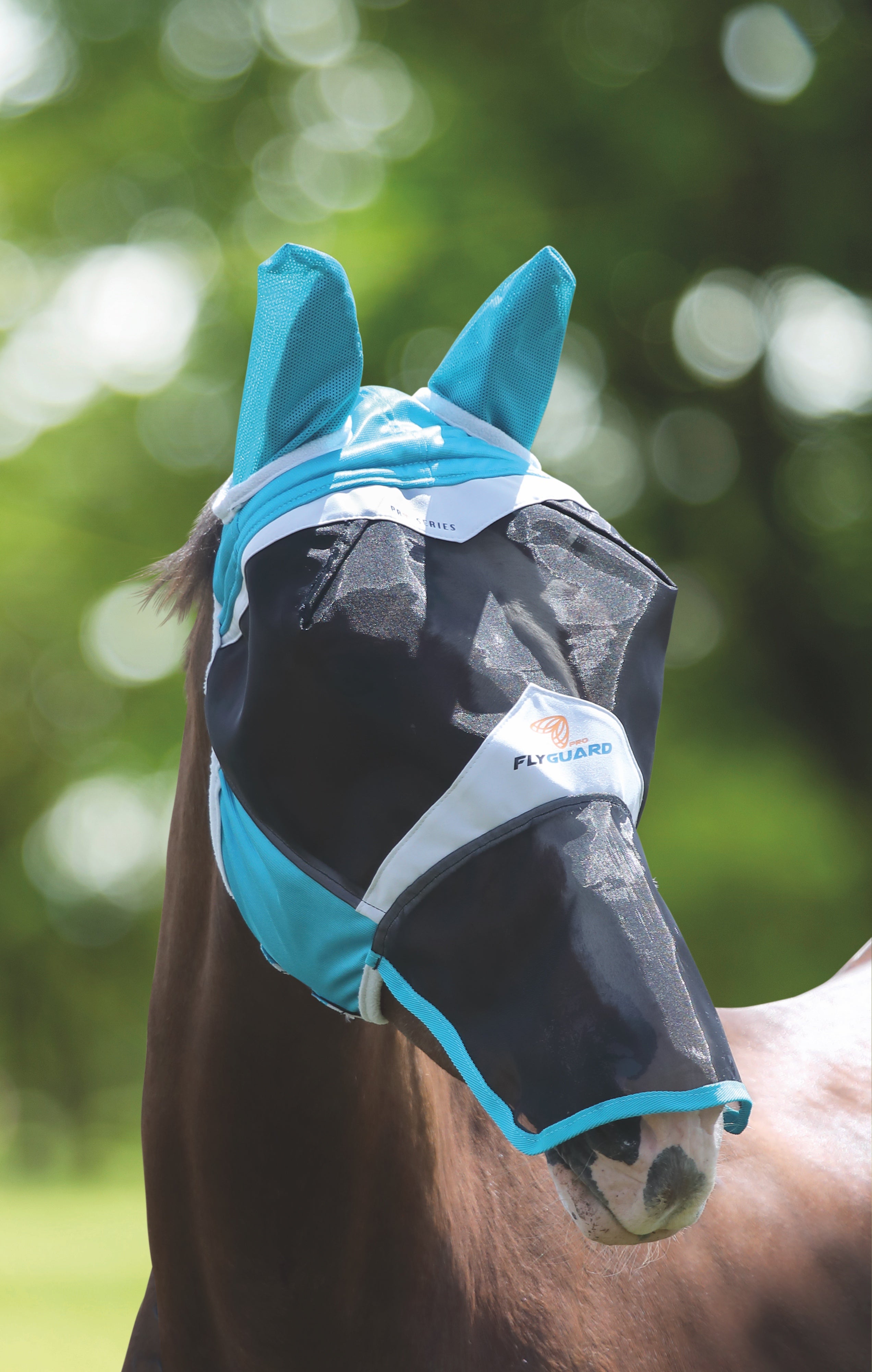 FlyGuard Pro Fine Mesh Fly Mask with Ears & Nose